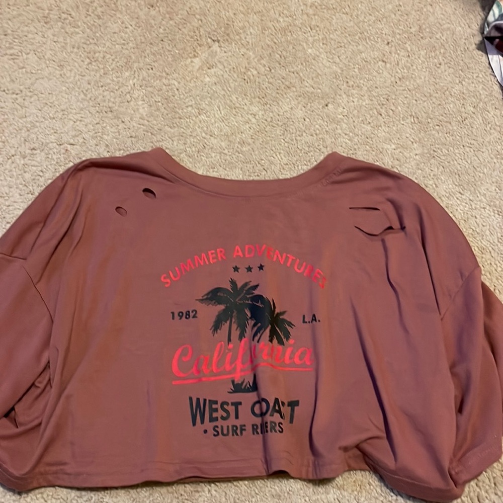 Croped graphic tee
